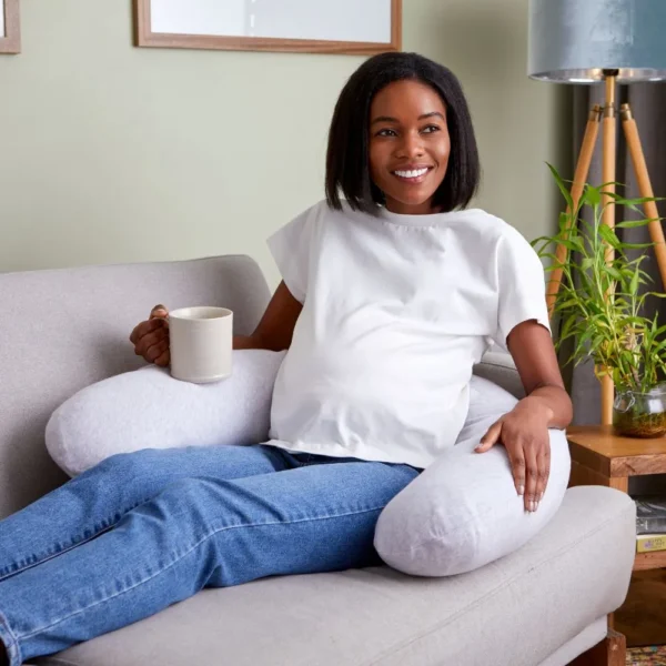Breathe Pregnancy Pillow – Minimal Grey - Image 6